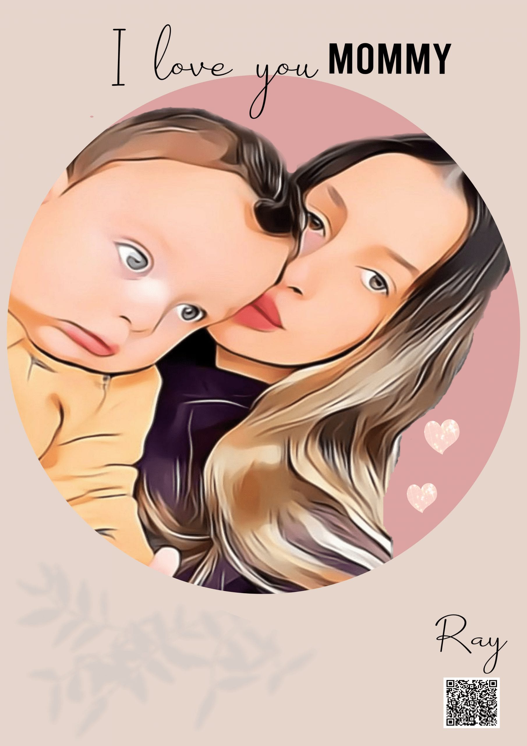 I love you Mommy – Color drawing